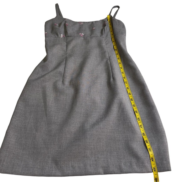 All That Jazz Gray 2 Piece Dress Set Size 9/10 Floral Embroidery on Dress NWT - Picture 15 of 17